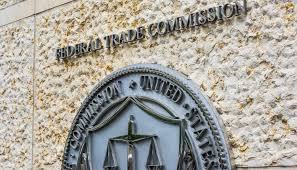 FTC logo displayed on a building wall, symbolizing regulatory oversight in tech industry matters