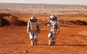 Image showing two astronauts in the Mars Dune Alpha habitat for NASA CHAPEA's program