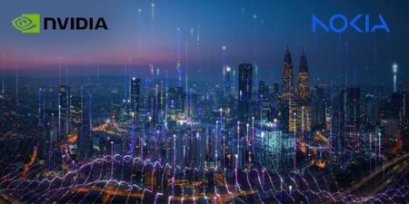 Image showing the logos of Nvidia and Nokia